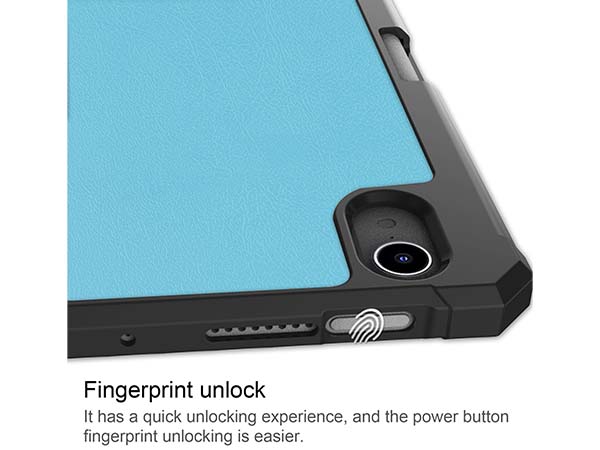Slim Synthetic Leather Case with Stand and Pen Holder for the iPad mini 6 (2021) - Sky Blue