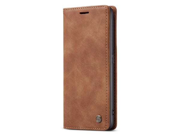 CaseMe Slim Synthetic Leather Wallet Case with Stand for OPPO A94 5G - Tan Leather Wallet Case