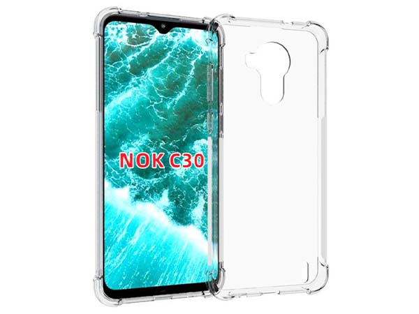 Gel Case with Bumper Edges for Nokia C30 - Clear Soft Cover