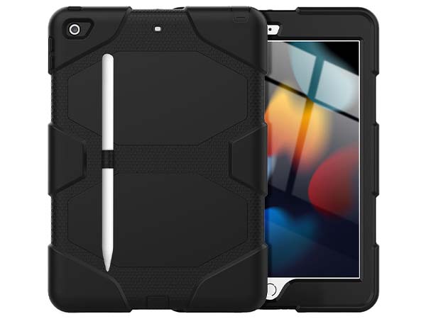 Rugged Case for Apple iPad 9th Gen 10.2 - Classic Black Impact Case