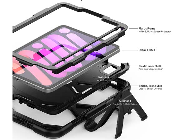 Rugged Case for Apple iPad Mini 6 (2021) - Classic Black