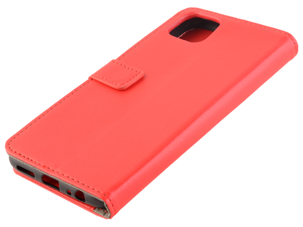 Synthetic Leather Wallet Case with Stand for Motorola Moto G50 5G - Red Leather Wallet Case