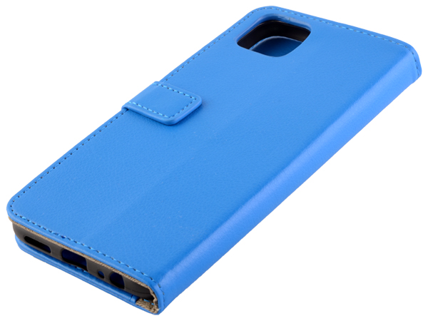Synthetic Leather Wallet Case with Stand for Motorola Moto G50 5G - Blue Leather Wallet Case