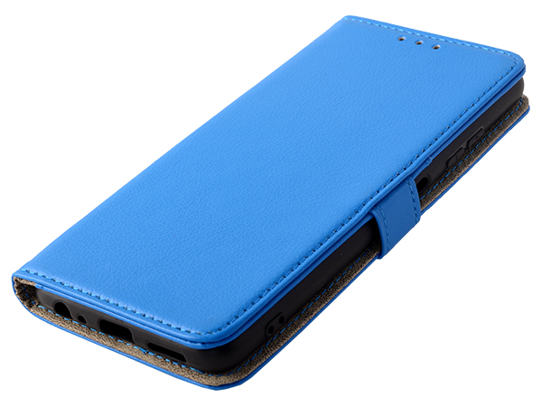 Synthetic Leather Wallet Case with Stand for Samsung Galaxy A22 5G - Blue