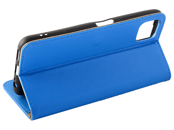 Synthetic Leather Wallet Case with Stand for Samsung Galaxy A22 5G - Blue