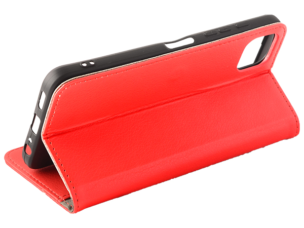 Synthetic Leather Wallet Case with Stand for Motorola Moto G50 5G - Red