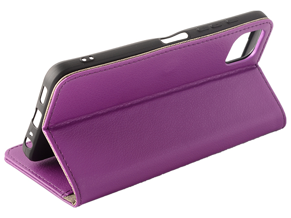 Synthetic Leather Wallet Case with Stand for Motorola Moto G50 5G - Purple