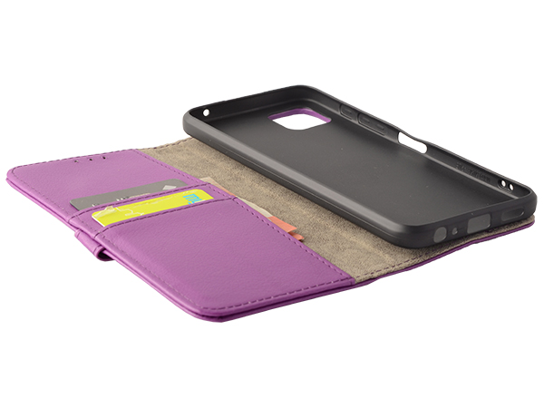Synthetic Leather Wallet Case with Stand for Motorola Moto G50 5G - Purple