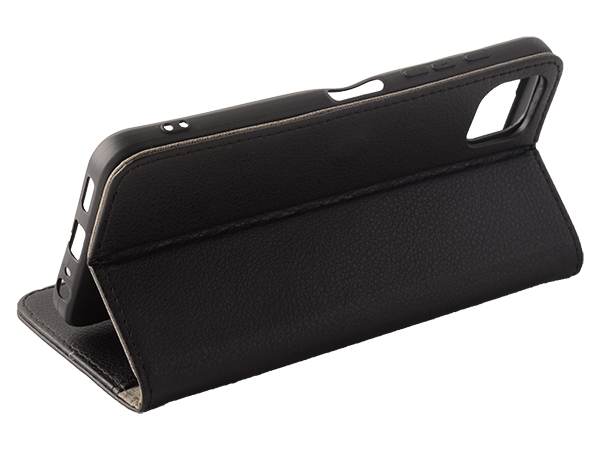 Synthetic Leather Wallet Case with Stand for Motorola Moto G50 5G - Black