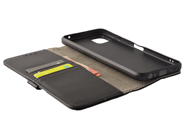Synthetic Leather Wallet Case with Stand for Motorola Moto G50 5G - Black