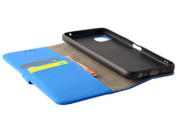 Synthetic Leather Wallet Case with Stand for Motorola Moto G50 5G - Blue