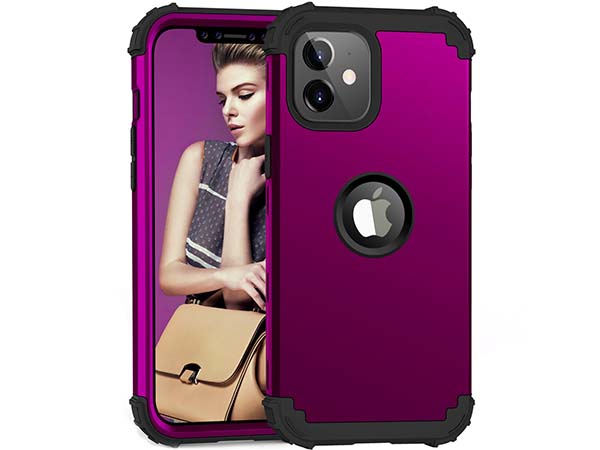 Defender Case for iPhone 12 - Plum Impact Case