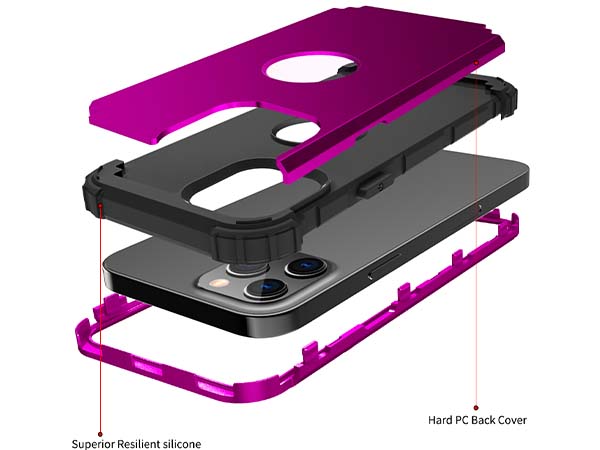 Defender Case for iPhone 12 Pro - Plum