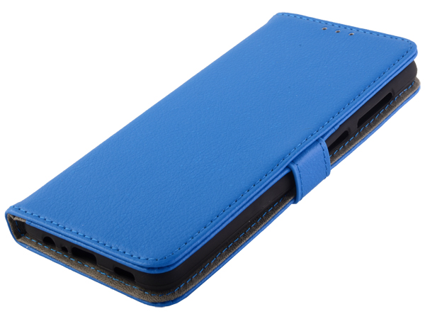 Synthetic Leather Wallet Case with Stand for Samsung Galaxy A22 4G - Blue