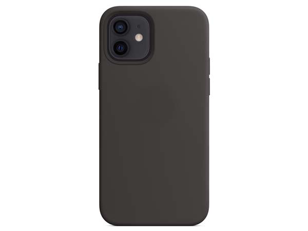 Silicone Case for Apple iPhone 12 - Black Soft Cover