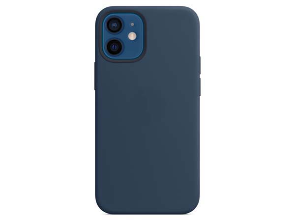 Silicone Case for Apple iPhone 12 Mini - Midnight Blue Soft Cover