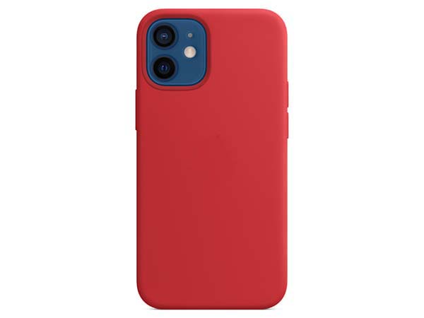 Silicone Case for Apple iPhone 12 Mini - Red Soft Cover