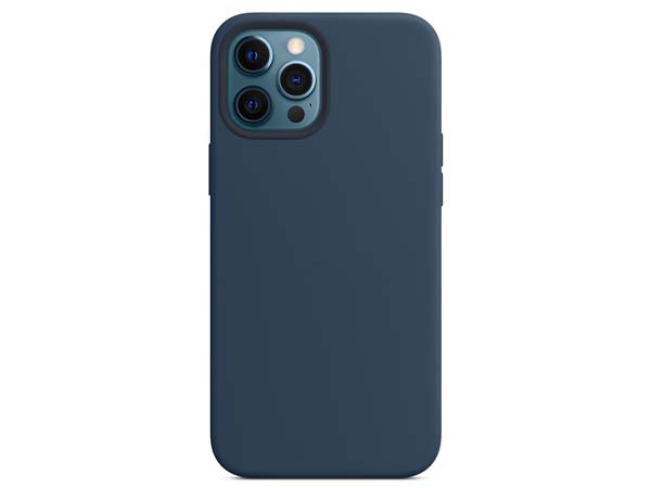 Silicone Case for Apple iPhone 12 Pro Max - Midnight Blue Soft Cover
