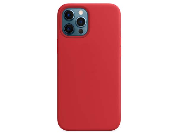 Silicone Case for Apple iPhone 12 Pro Max - Red Soft Cover