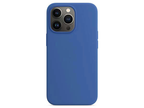 Silicone Case for Apple iPhone 13 Pro Max - True Blue Soft Cover