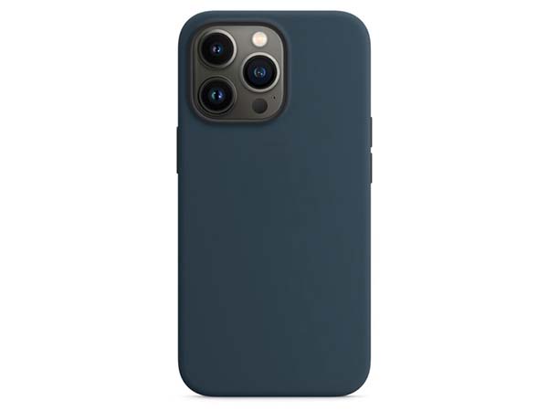 Silicone Case for Apple iPhone 13 Pro Max - Dark Blue Soft Cover