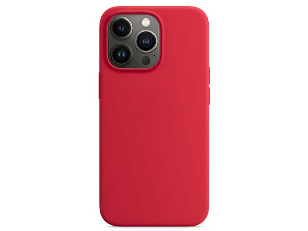 Silicone Case for Apple iPhone 13 Pro Max - Red Soft Cover