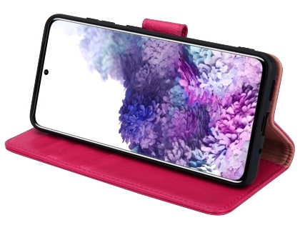 Premium Leather Wallet Case for Samsung Galaxy S20 - Pink