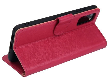 Premium Leather Wallet Case for Samsung Galaxy S20 - Pink