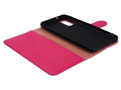 Premium Leather Wallet Case for Samsung Galaxy S20 - Pink