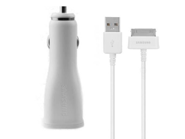 Genuine Samsung Fast Car Charger with USB-A Port & Tab Data Cable - Car Charger