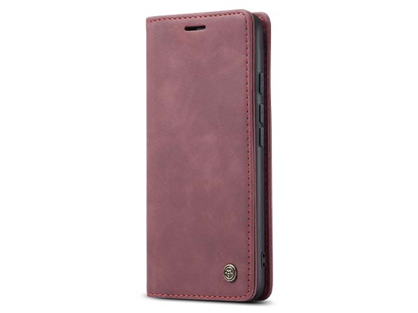 CaseMe Slim Synthetic Leather Wallet Case with Stand for Google Pixel 6 - Burgundy Leather Wallet Case