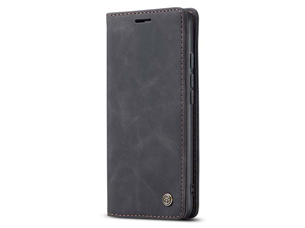 CaseMe Slim Synthetic Leather Wallet Case with Stand for Google Pixel 6 - Charcoal Leather Wallet Case