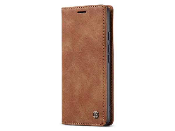 CaseMe Slim Synthetic Leather Wallet Case with Stand for Google Pixel 6 Pro - Tan Leather Wallet Case