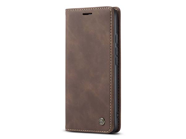 CaseMe Slim Synthetic Leather Wallet Case with Stand for Google Pixel 6 Pro - Chocolate Leather Wallet Case