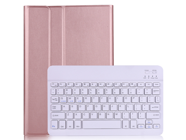 Keyboard and Case for Samsung Galaxy Tab S7 FE - Rose Gold Keyboard