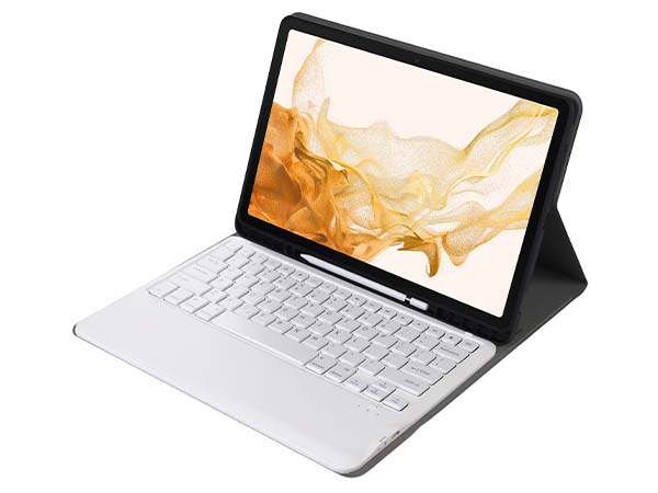 Keyboard and Case for Samsung Galaxy Tab S7 FE - Rose Gold