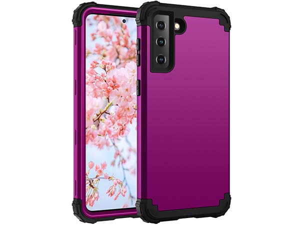 Defender Case for the Samsung Galaxy S21 FE - Purple Impact Case