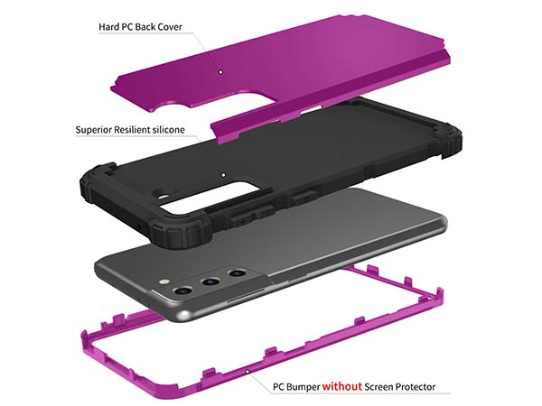 Defender Case for the Samsung Galaxy S21 FE - Purple