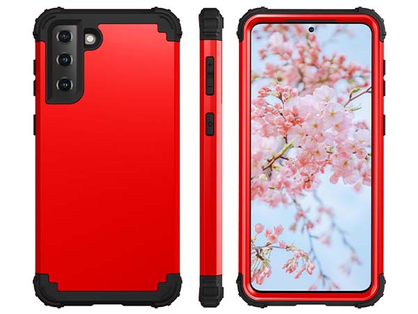 Defender Case for the Samsung Galaxy S21 FE - Red