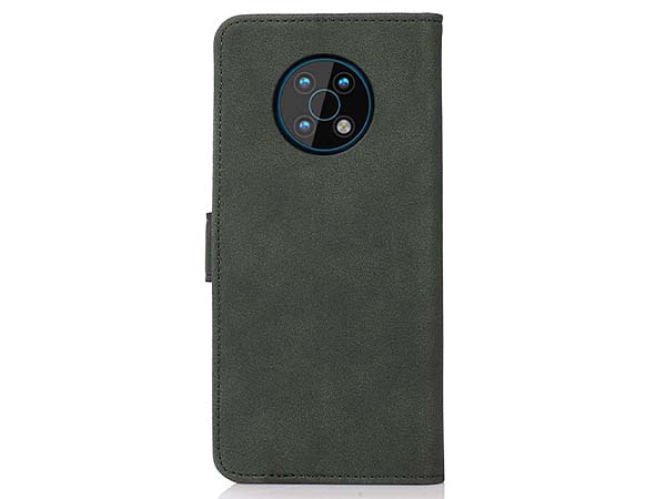 Khazneh Retro Synthetic Leather Wallet Case with Stand for Nokia G50 - Forest Green