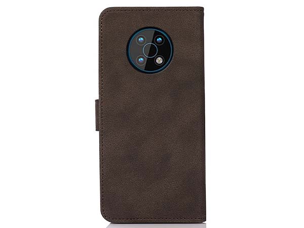 Khazneh Retro Synthetic Leather Wallet Case with Stand for Nokia G50 - Dark Brown