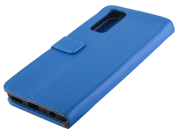 Synthetic Leather Wallet Case with Stand for vivo Y3s - Blue Leather Wallet Case