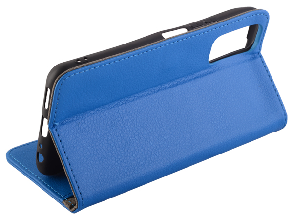 Synthetic Leather Wallet Case with Stand for vivo Y3s - Blue