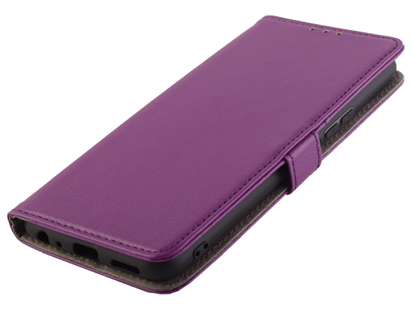 Synthetic Leather Wallet Case with Stand for vivo Y3s - Purple