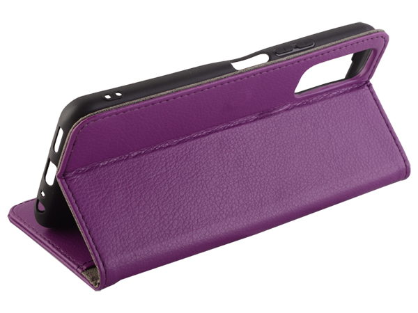 Synthetic Leather Wallet Case with Stand for vivo Y3s - Purple