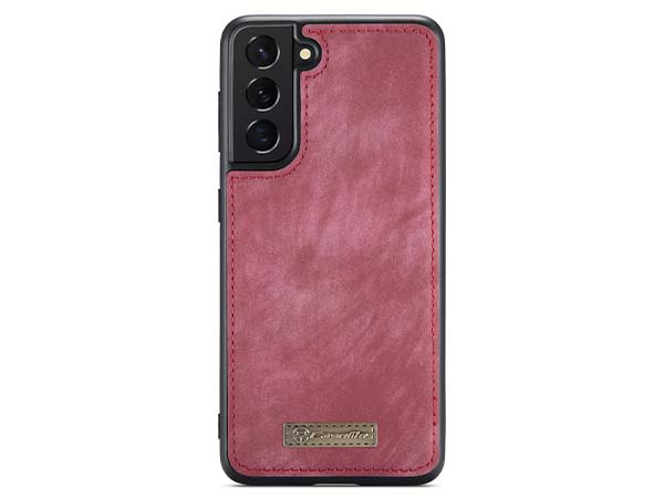 CaseMe 2-in-1 Synthetic Leather Wallet Case for Samsung Galaxy S21 FE - Pink/Blush