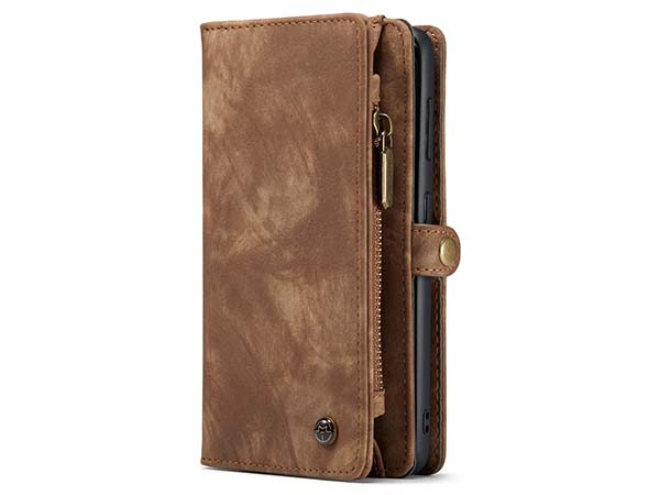 CaseMe 2-in-1 Synthetic Leather Wallet Case for Samsung Galaxy S21 FE - Beige/Tan CaseMe 2-in-1 Synthetic Leather Wallet Case for Samsung Galaxy S21 FE - Beige/Tan