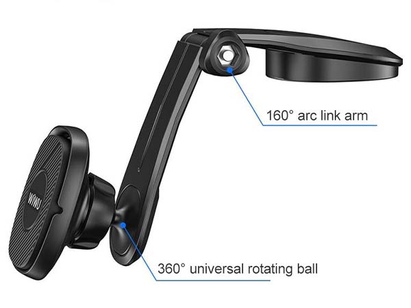 WiWU PL900 Flexible Magnetic Suction Car Mount - Black