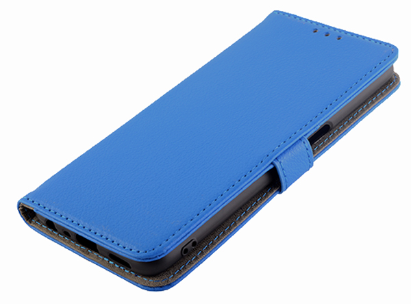 Synthetic Leather Wallet Case with Stand for OPPO A16s - Blue