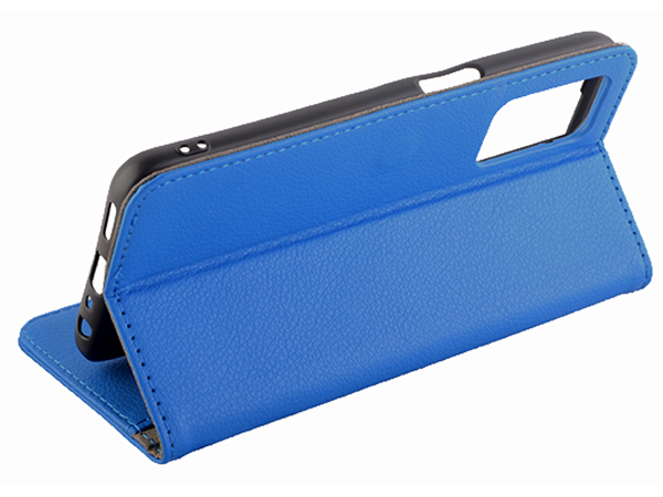 Synthetic Leather Wallet Case with Stand for OPPO A16s - Blue